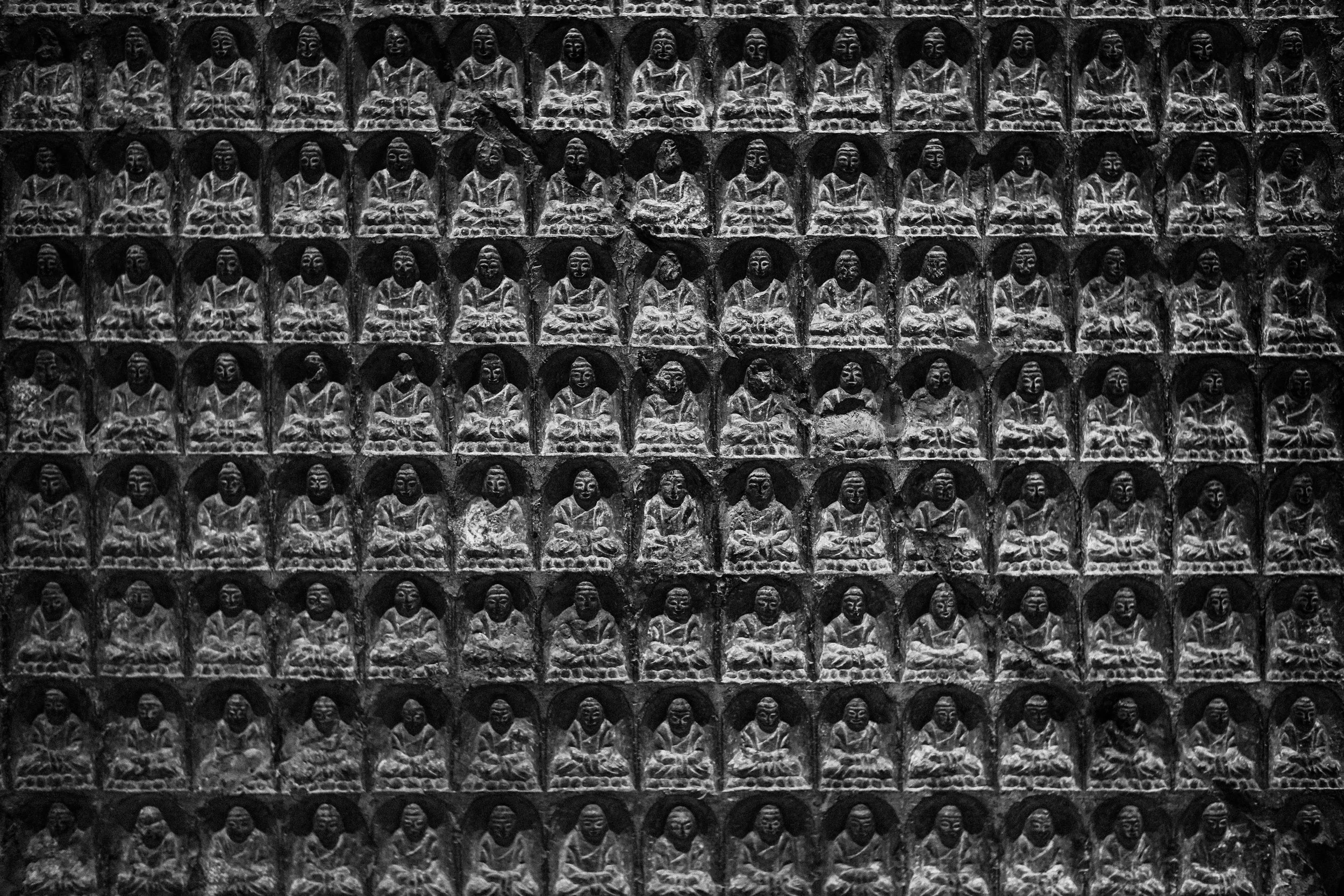 Thousand-Buddha votive stele, Northern Zhou, Shanghai Museum, China, 2024